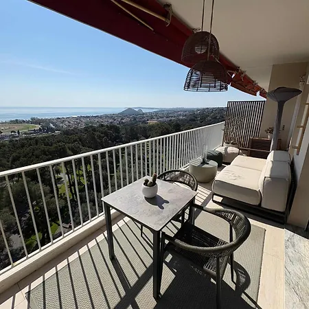 Lägenhet Vue Panoramique Piscine & Tennis Parking Cagnes-sur-Mer
